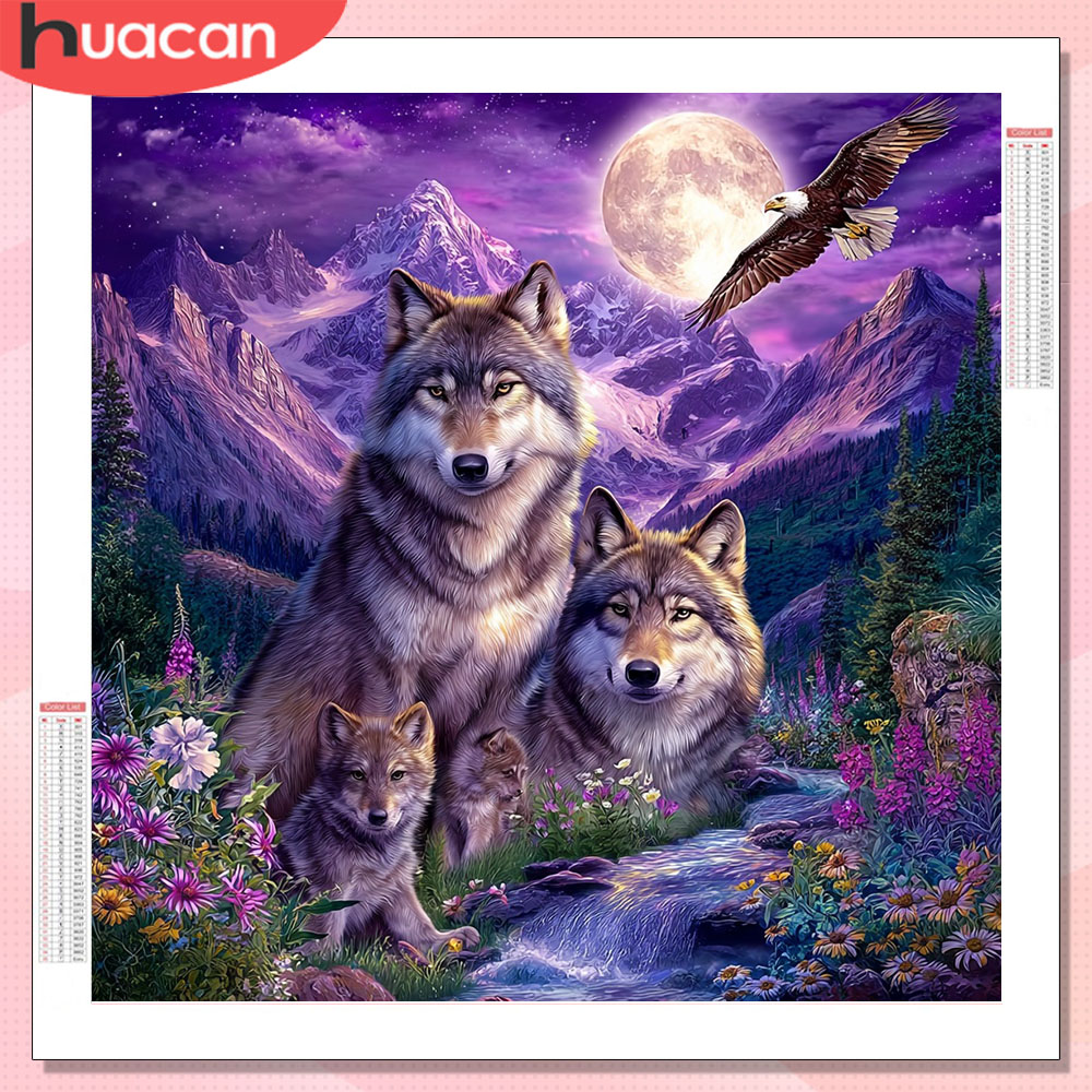 Resin Art For Sale - HUACAN Diamond Art Painting Wolf Animal