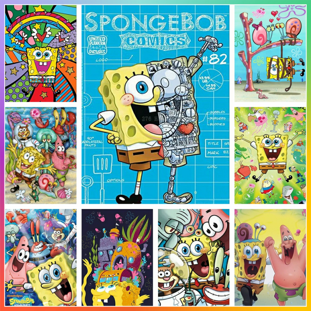 Resin Art For Sale - F-Funny-Sponge Bob Cartoon Square Pants Diamond