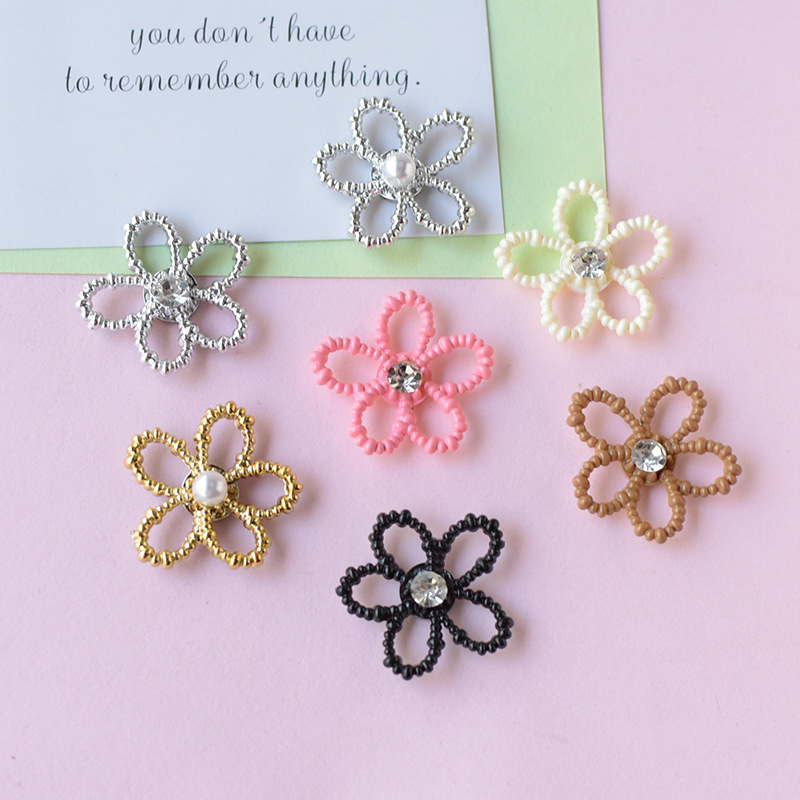 Resin Art Earrings Material - WFFNNKC 10-20Pcs Sweet Flowers Resin Accessories