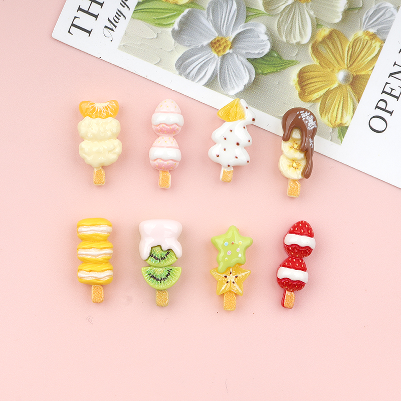 Resin Art Earrings Material - 50/300pcs Resin Colorful Mini Fruit Fruit
