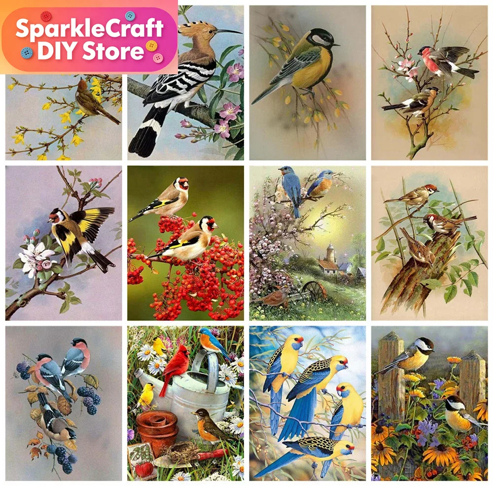 Resin Art For Sale - Frameless, Diamond Painting Bird Full Square