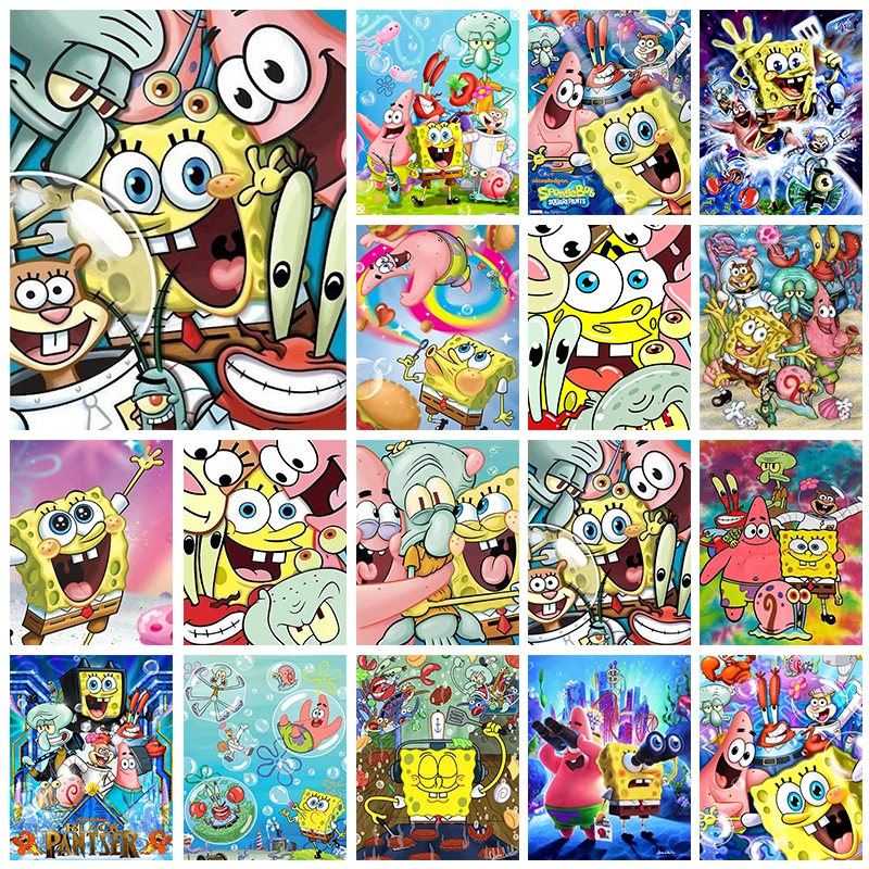 Resin Art For Beginners - Handmade DIY SpongeBob Diamond Painting Kit