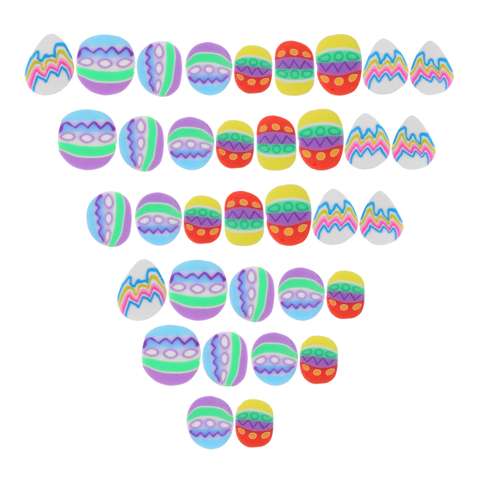 Resin Art Necklace - 10Packs Easter Egg Polymer Clay Slices