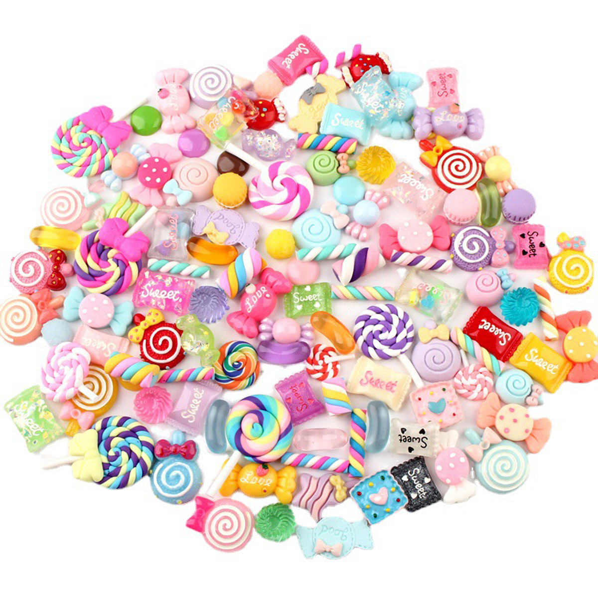 Resin Art Box - 30pcs Random Candy Slime Charms Cute