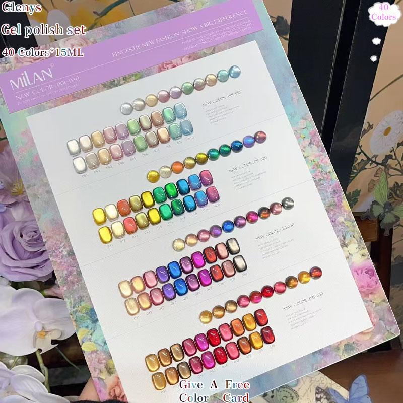 Resin Art Learning - Glenys 40 color cat's eye nail