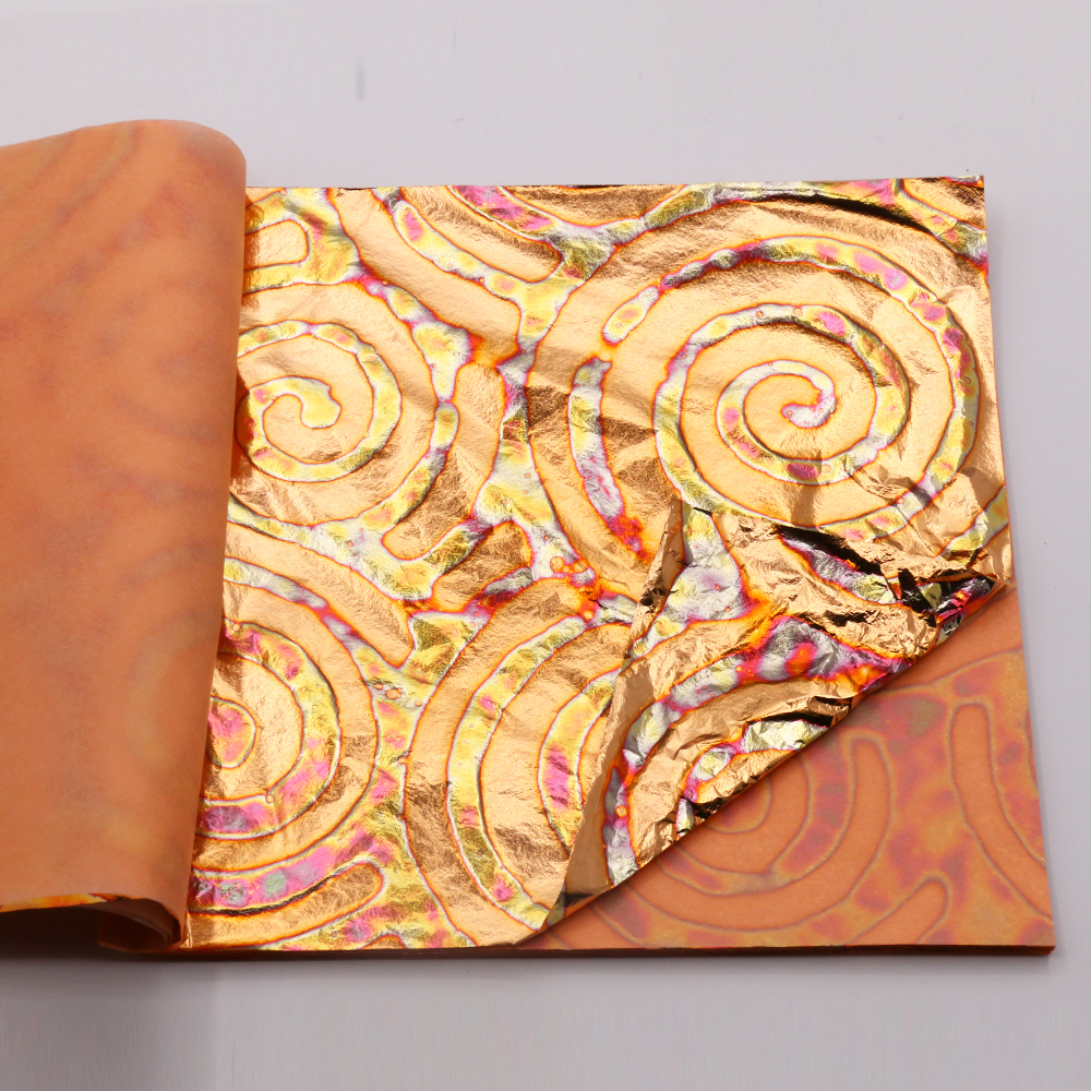 Gold Leaf Foil - DIY 25 Sheets 14cm Booklets Variegated