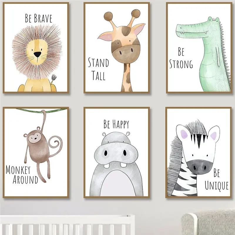 Resin Art Quotes - Nursery Wall Art Cute Cartoon Animal