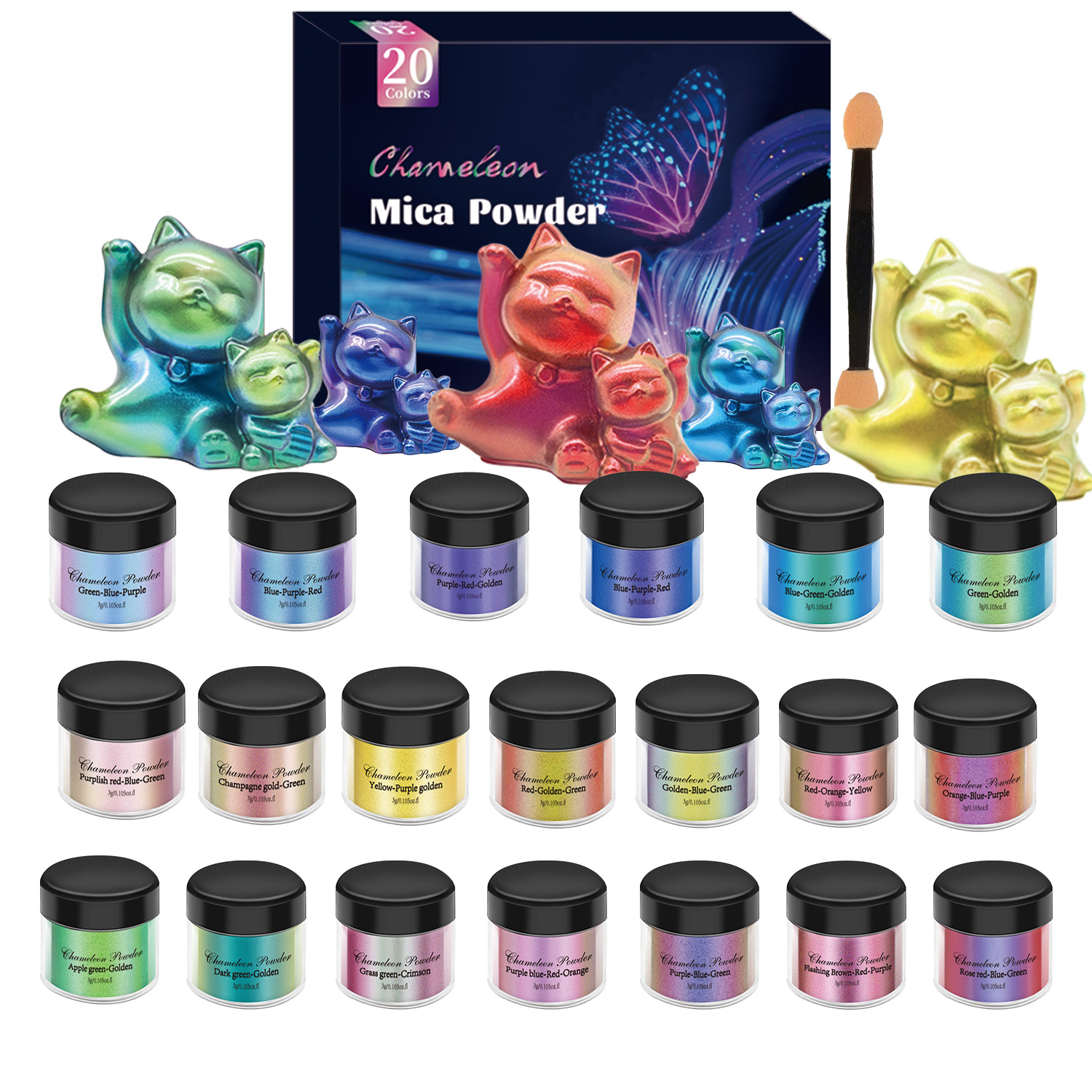 10/20pcs Mirror Chameleons Pig - огляд і ціна Resin Art Jewellery