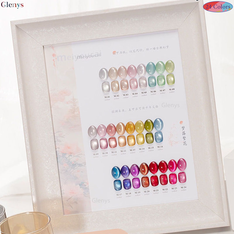 Glenys 24 color cat's eye nail - огляд і ціна Resin Art Learning