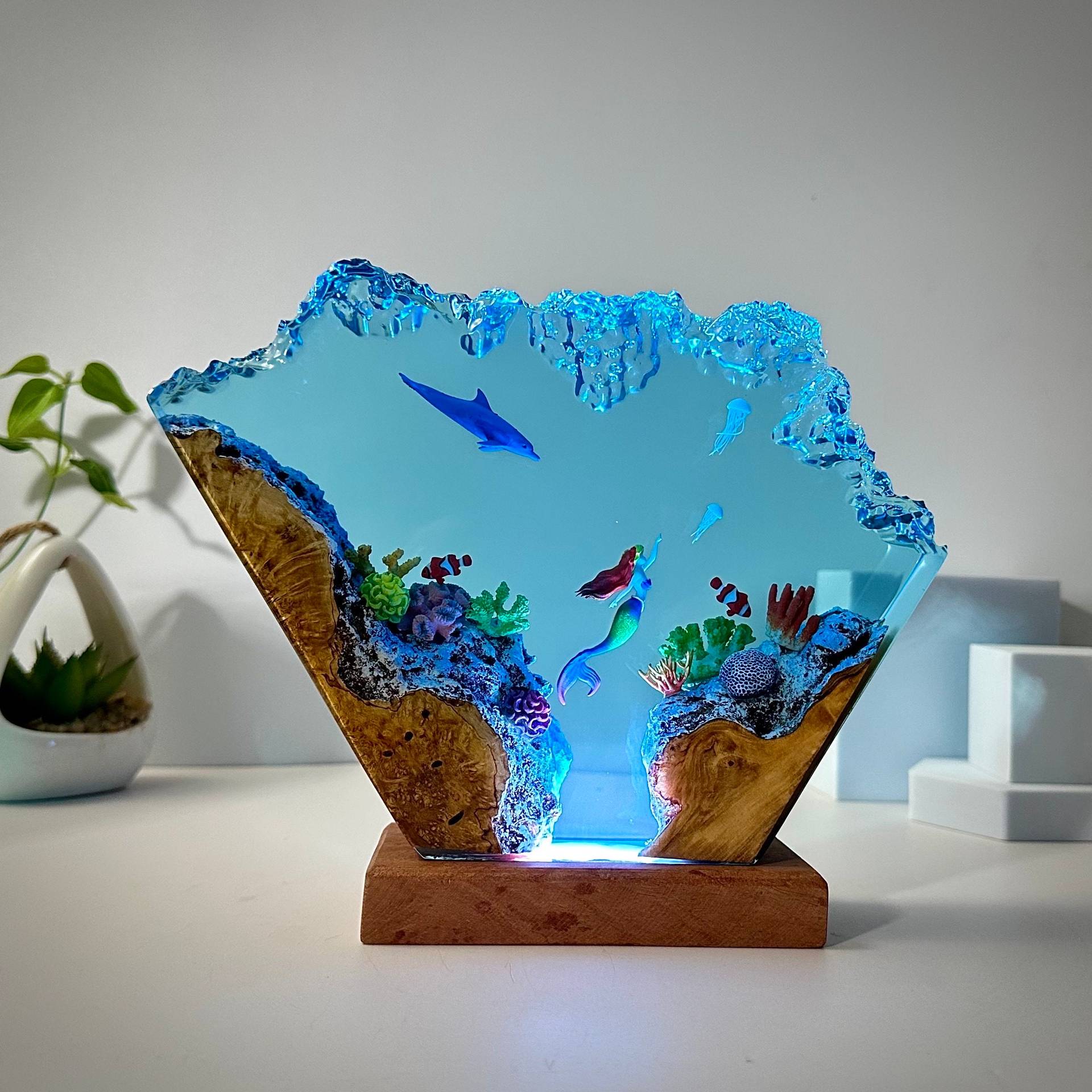 8 *5 Inches New Mermaid and Do - огляд і ціна Resin Art Design For Wedding