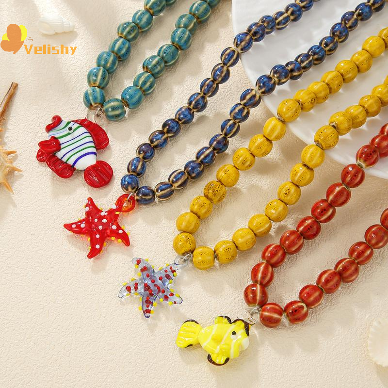 Bohemian Colorful Glaze Fish P - огляд і ціна Resin Art Necklace