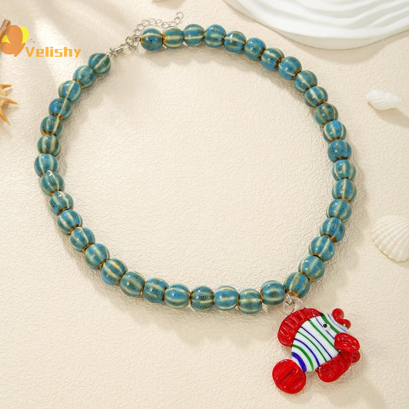Bohemian Colorful Glaze Fish P - огляд і ціна Resin Art Necklace