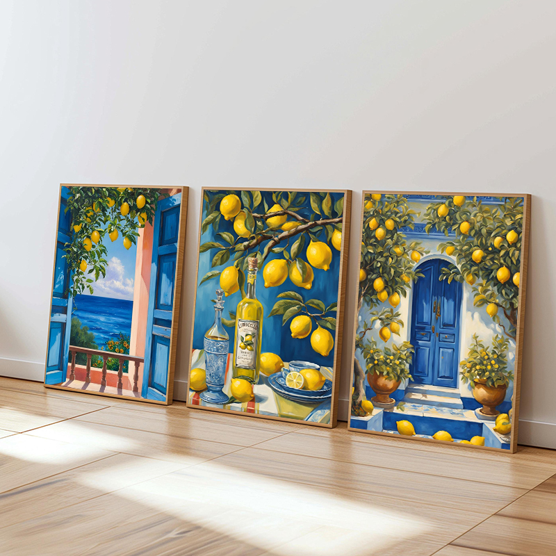 Mediterranean Italy Lemon Blue - огляд і ціна Resin Art On Wall