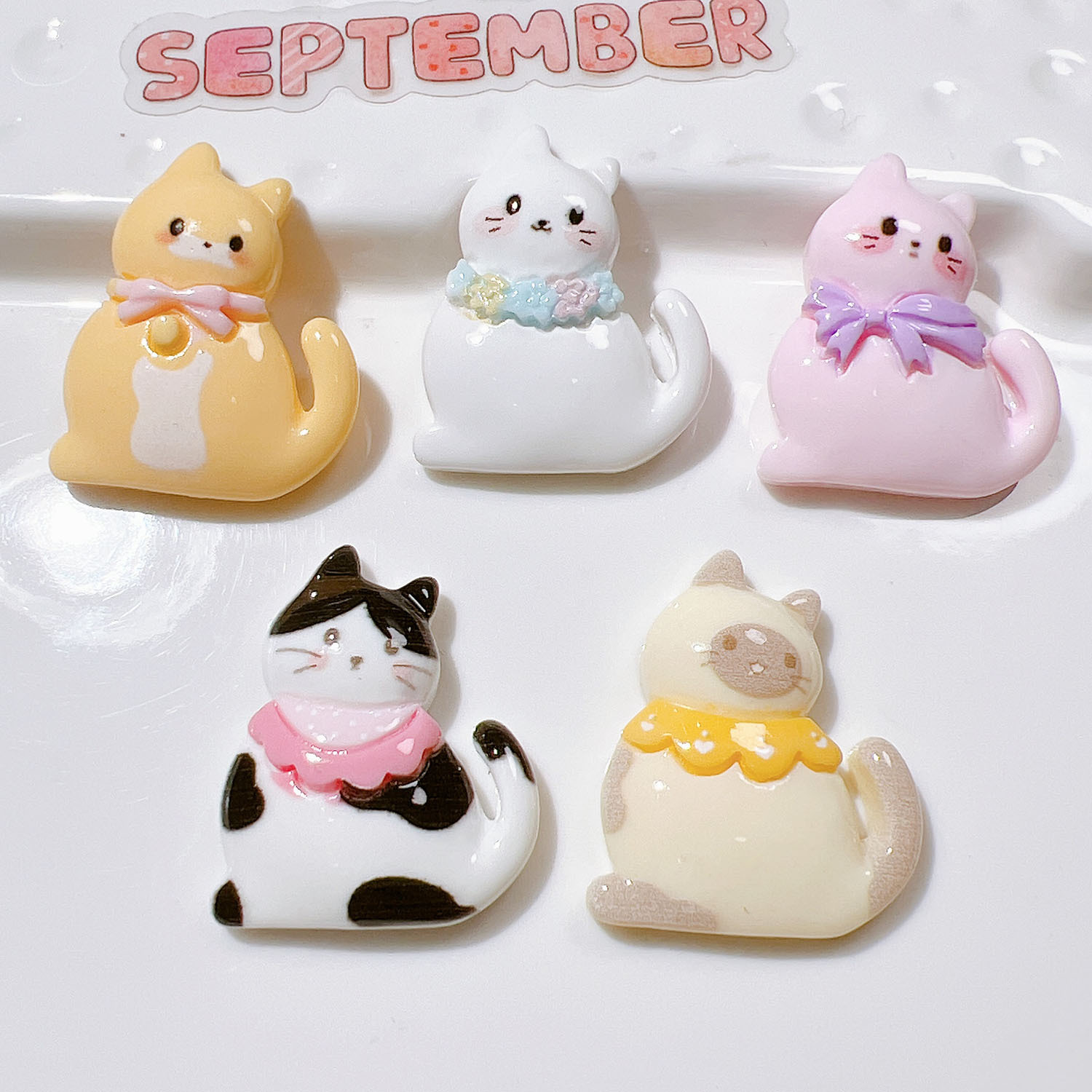 10/20Pcs Cute Bowknot Cat Flat - огляд і ціна Resin Art Earrings Material