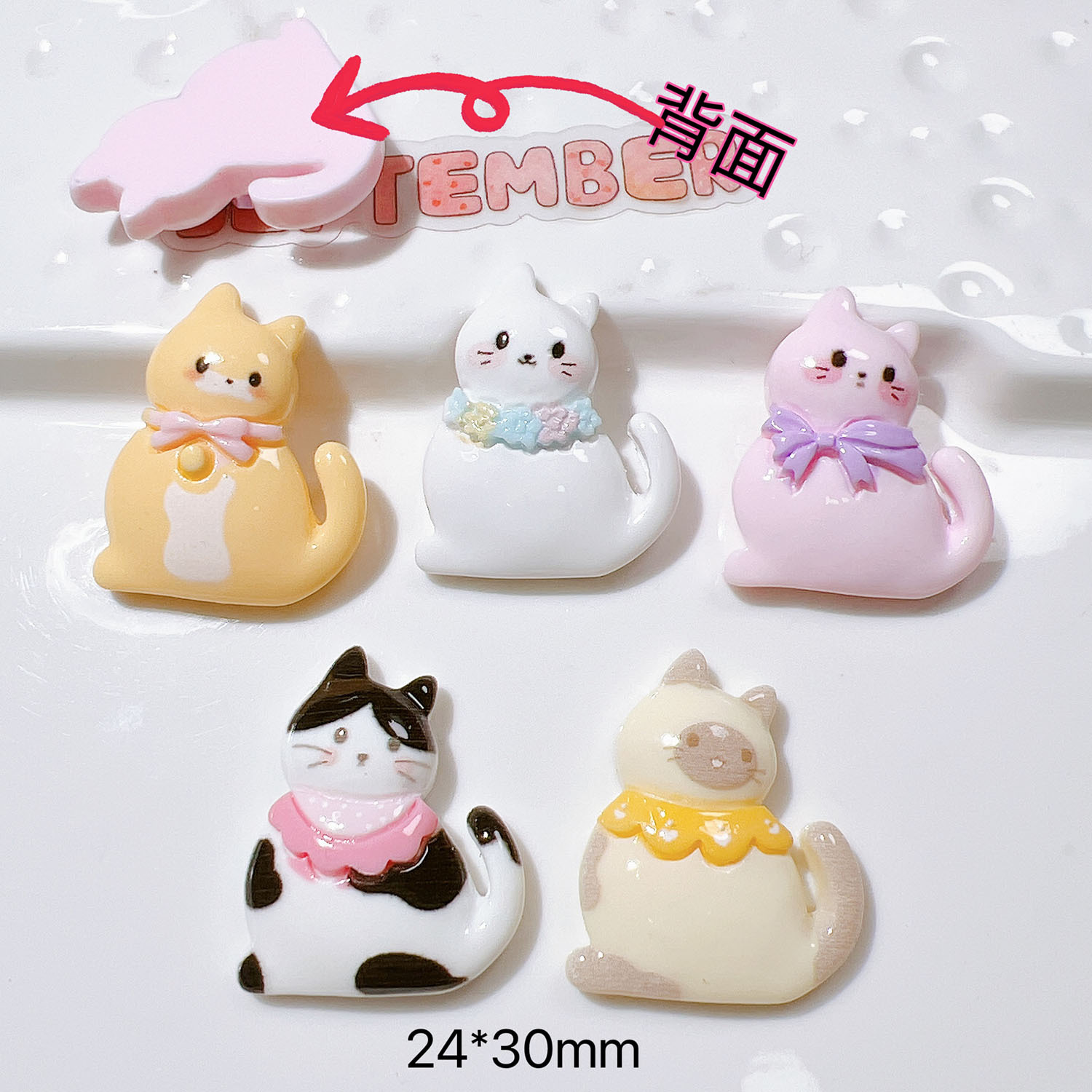 10/20Pcs Cute Bowknot Cat Flat - огляд і ціна Resin Art Earrings Material