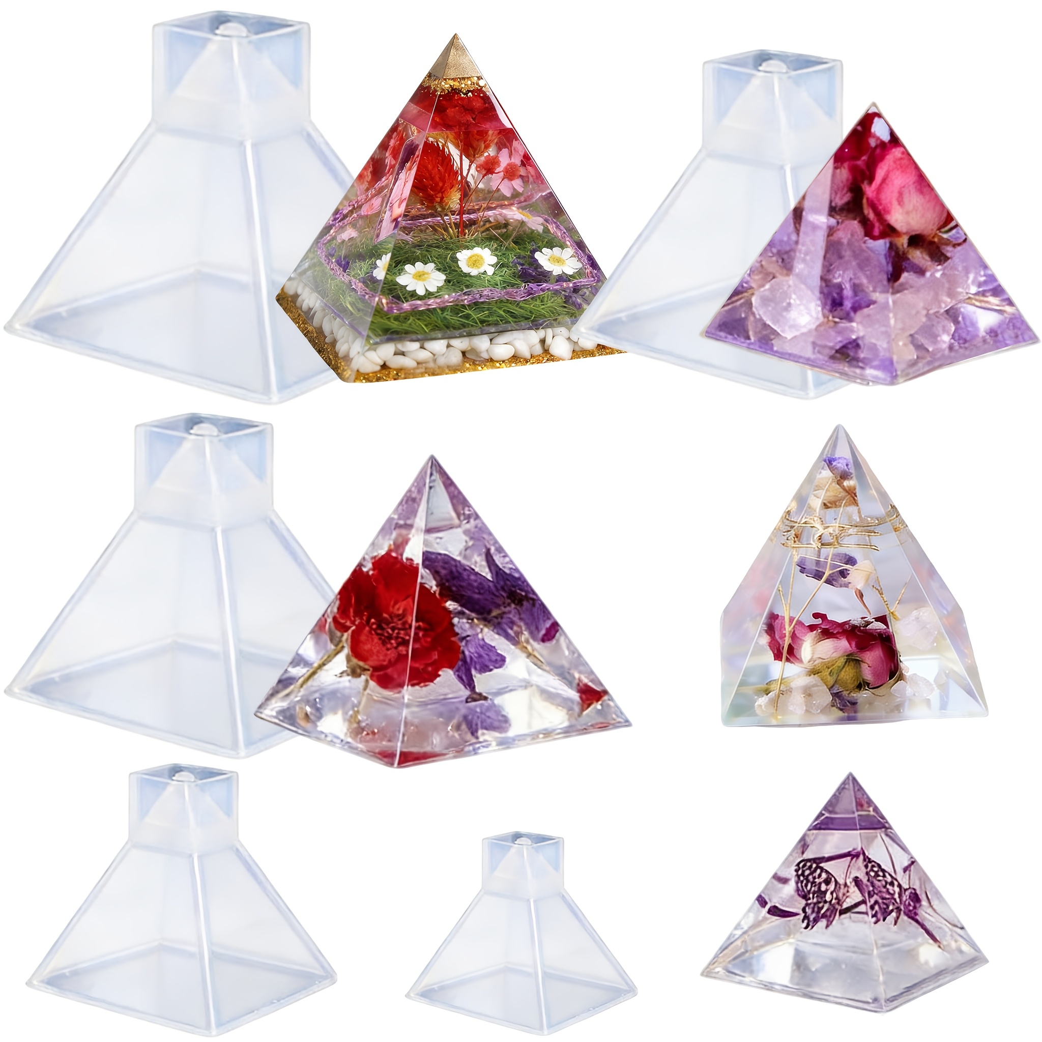 5pc- Pyramid resin molds of va - огляд і ціна Resin Art Jewellery
