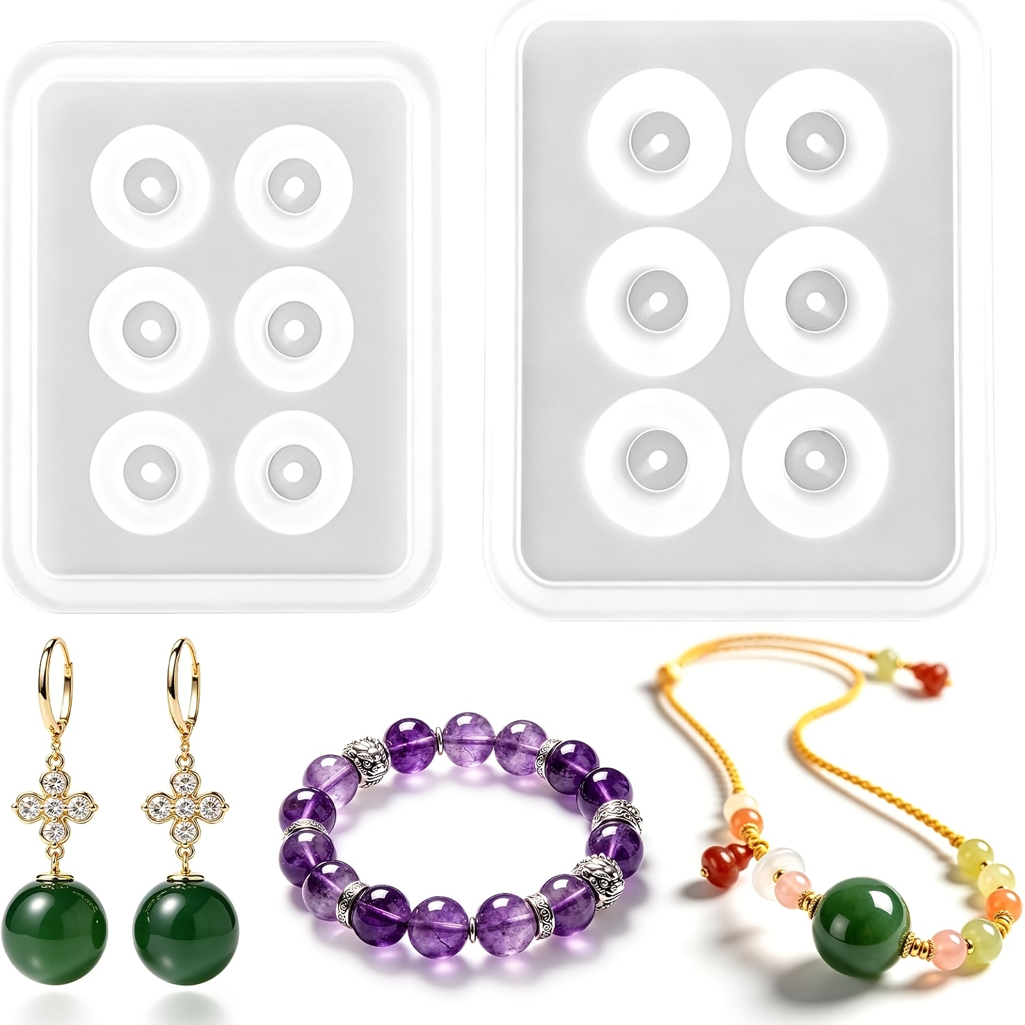 Two perforated spherical silic - огляд і ціна Resin Art Jewellery