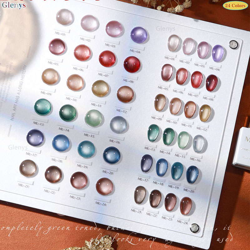 Glemys 24 color cat's eye nail - огляд і ціна Resin Art Learning