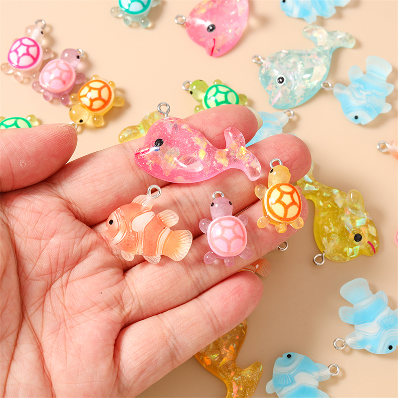 20pcs Cartoon Animal Charms Re - огляд і ціна Resin Art Necklace