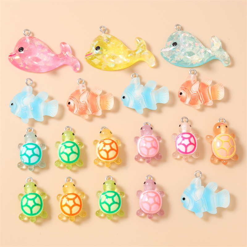 20pcs Cartoon Animal Charms Re - огляд і ціна Resin Art Necklace