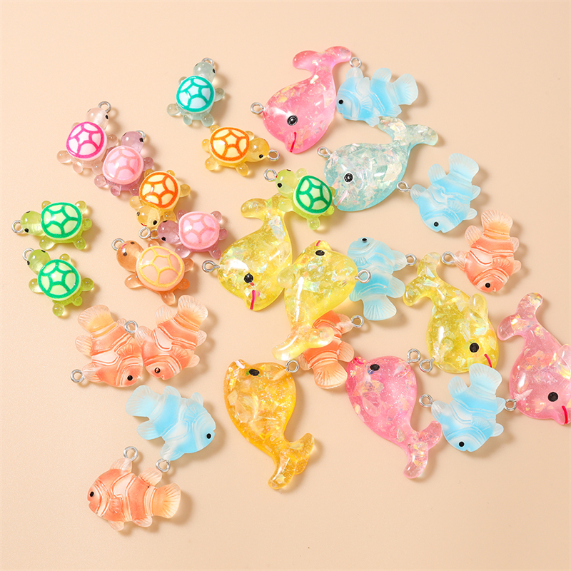 20pcs Cartoon Animal Charms Re - огляд і ціна Resin Art Necklace