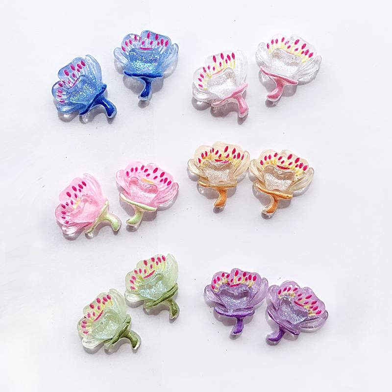 50pcs Nail Art Patch Cherry Bl - огляд і ціна Resin Art Earrings Material