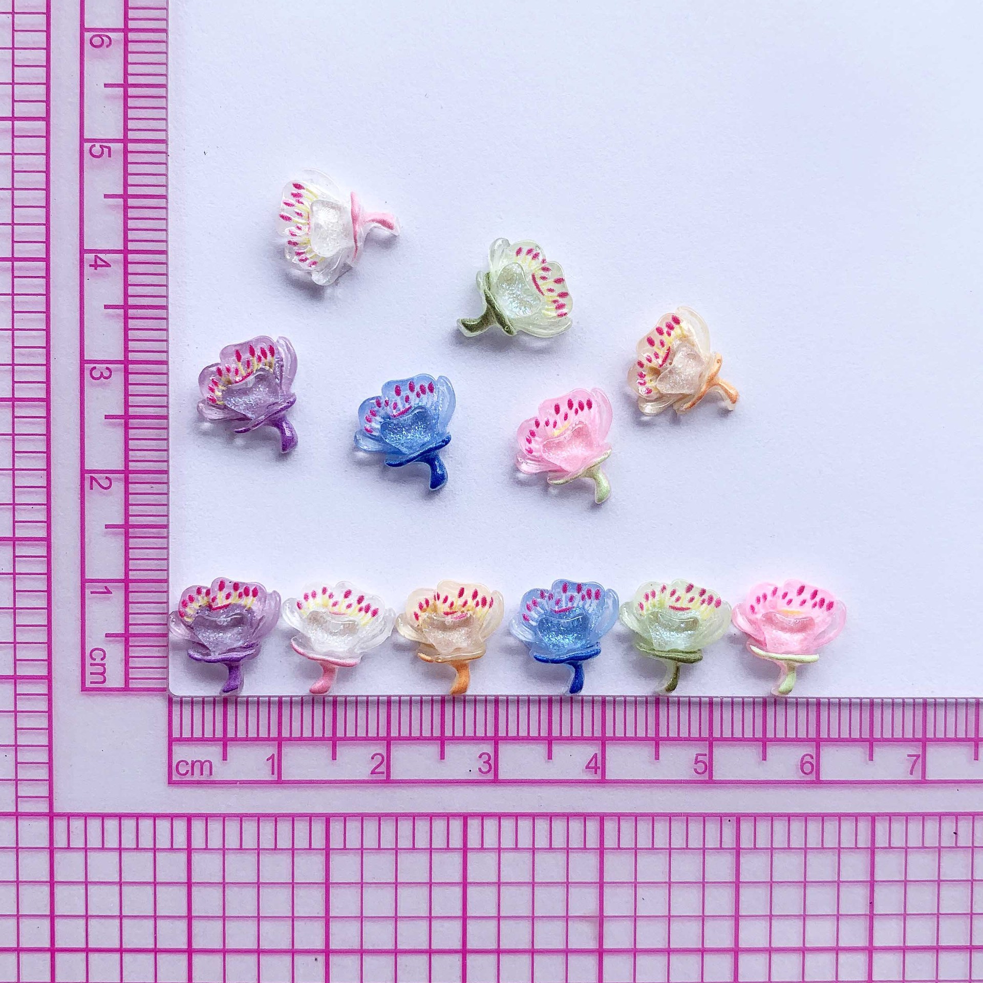 50pcs Nail Art Patch Cherry Bl - огляд і ціна Resin Art Earrings Material
