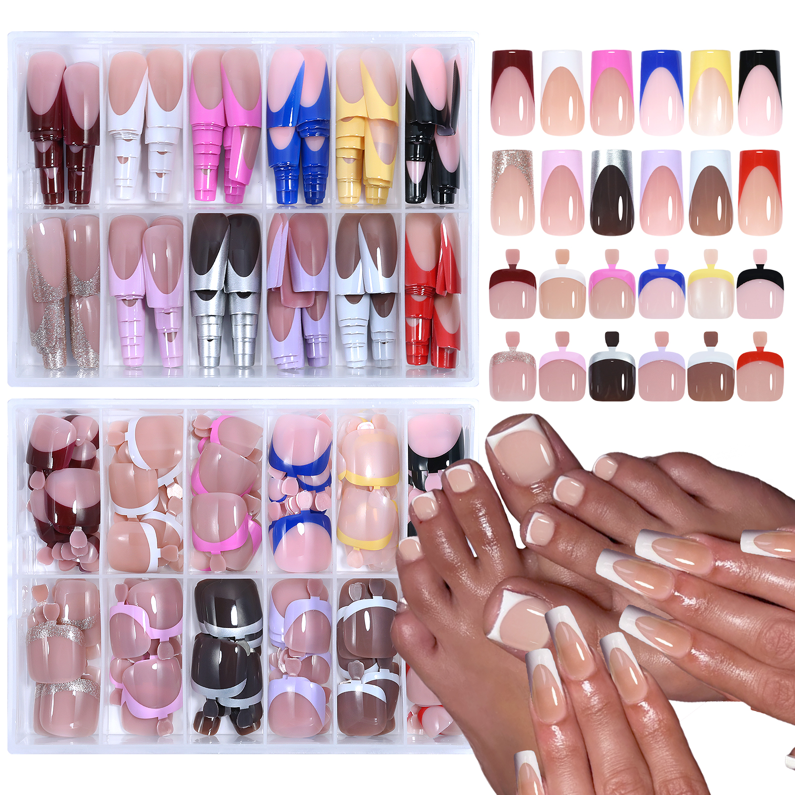 288pcs/box Acrylic French Fals - огляд і ціна Resin Art Case