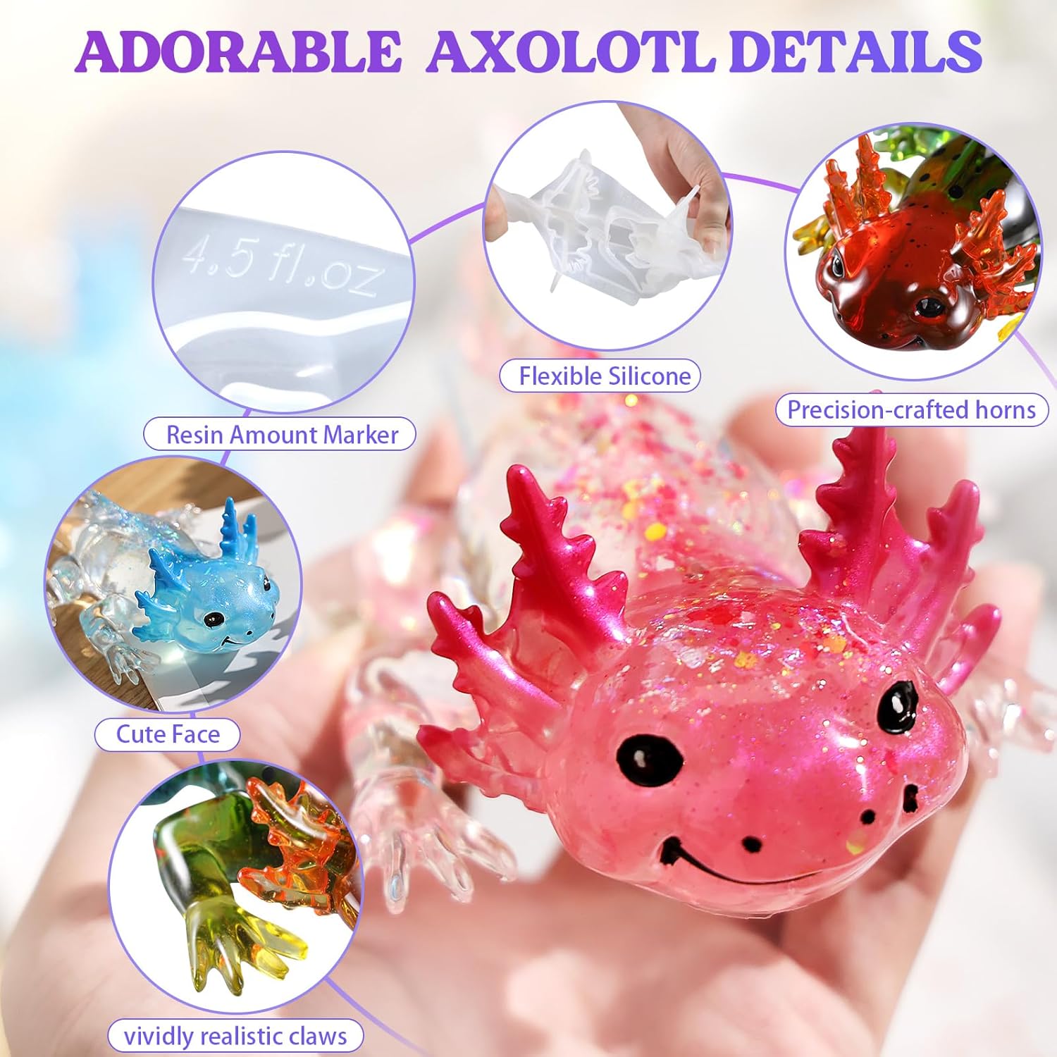 Large Axolotl Resin Molds Sili - огляд і ціна Resin Art Decor
