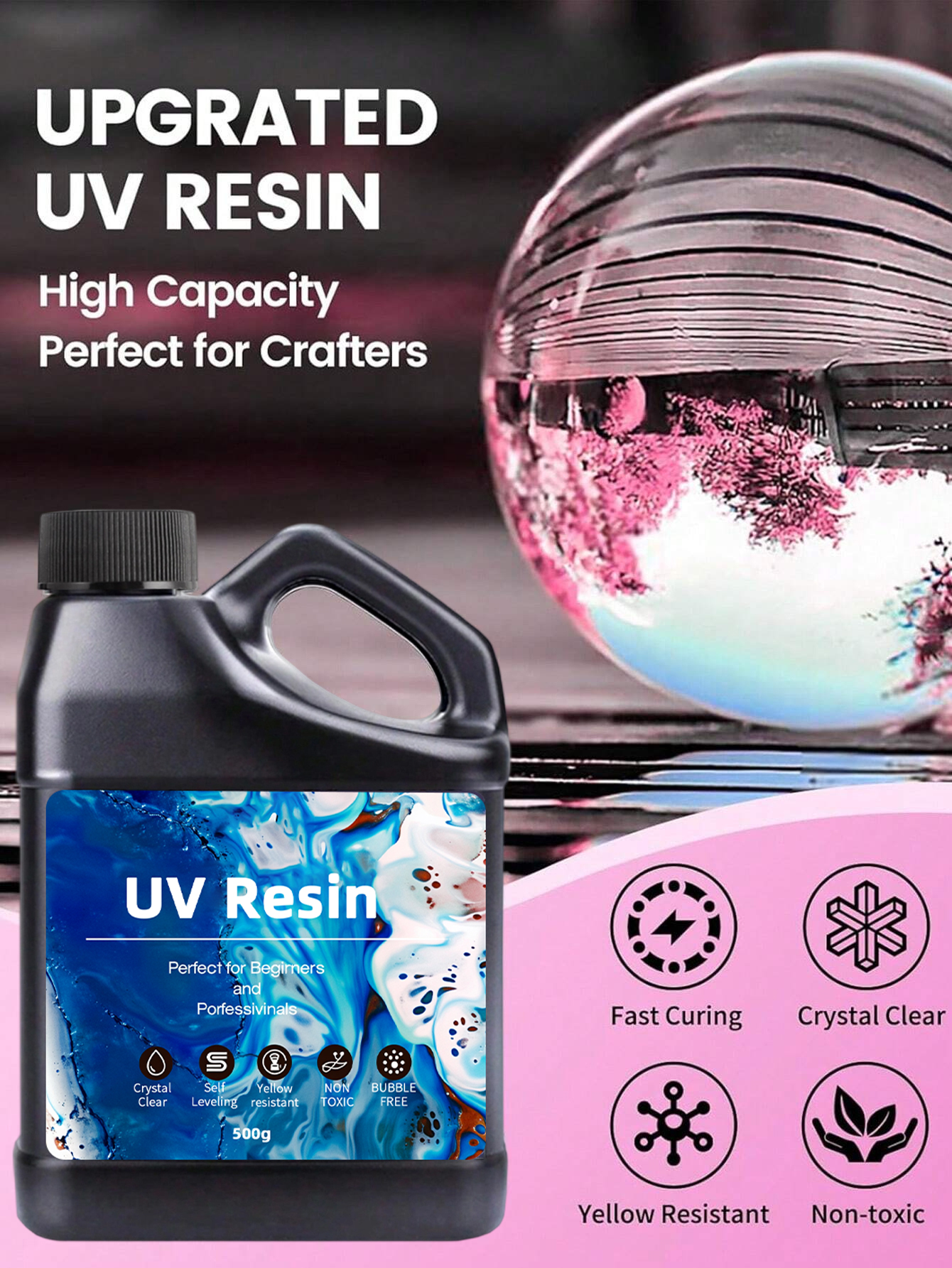 UV Resin 500-1000g -Bulk Upgra - огляд і ціна Resin Art Jewellery