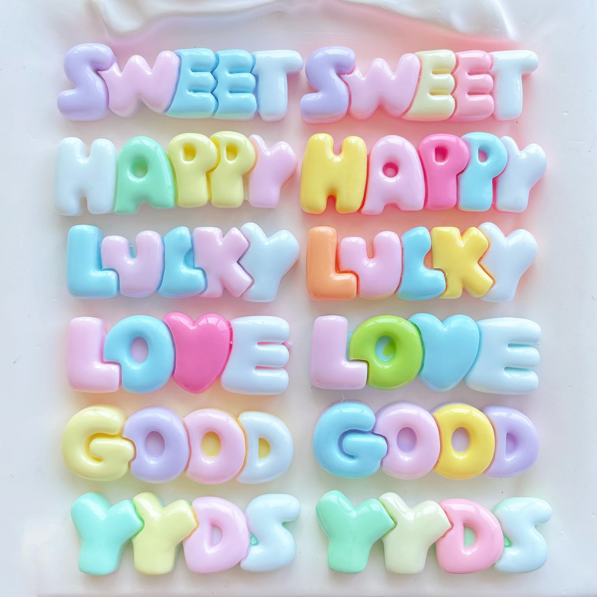 10-30Pcs Color Letter Planar R - огляд і ціна Resin Art Earrings Material