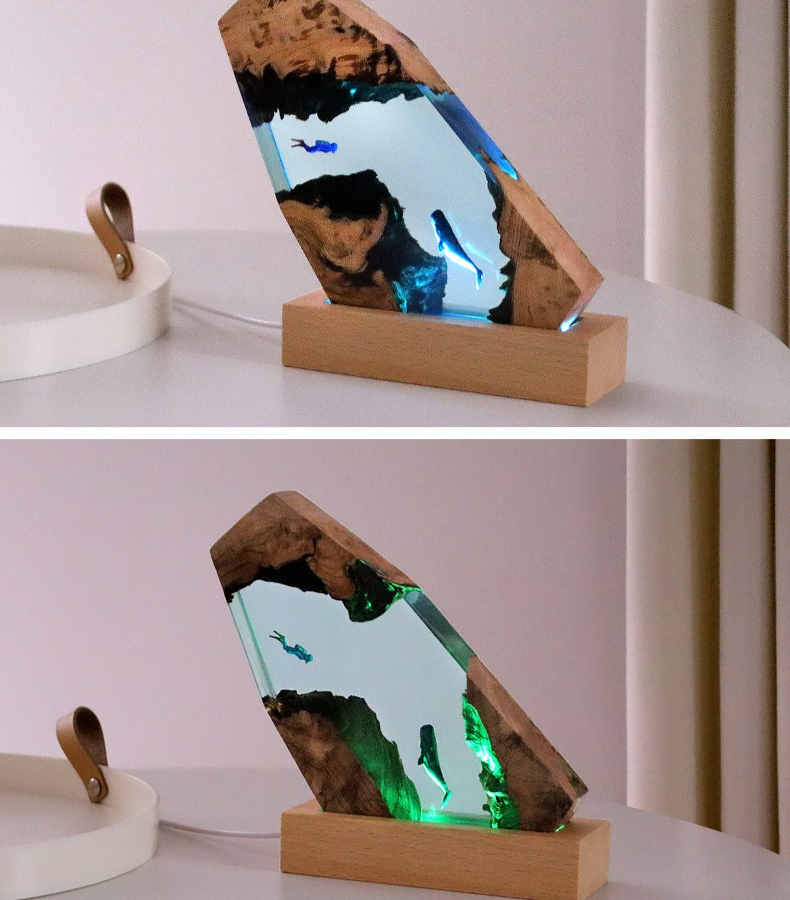New Underwater Cave Whale Dive - огляд і ціна Resin Art Anniversary Gift
