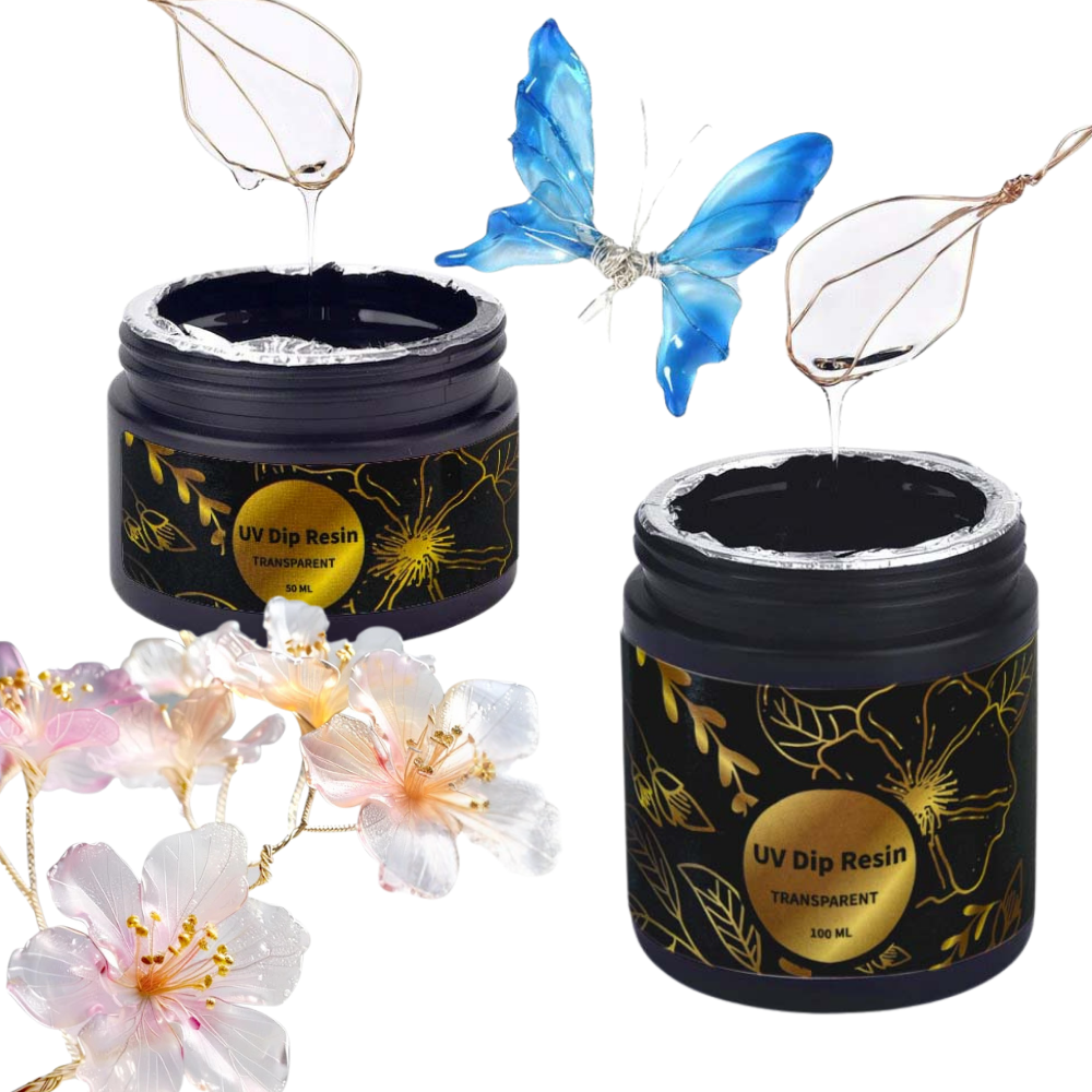 UV DIP Resin Glue Set 50/100ml - огляд і ціна Resin Art Jewellery