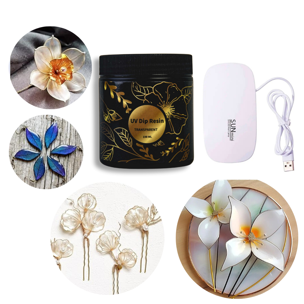 UV DIP Resin Glue Set 50/100ml - огляд і ціна Resin Art Jewellery