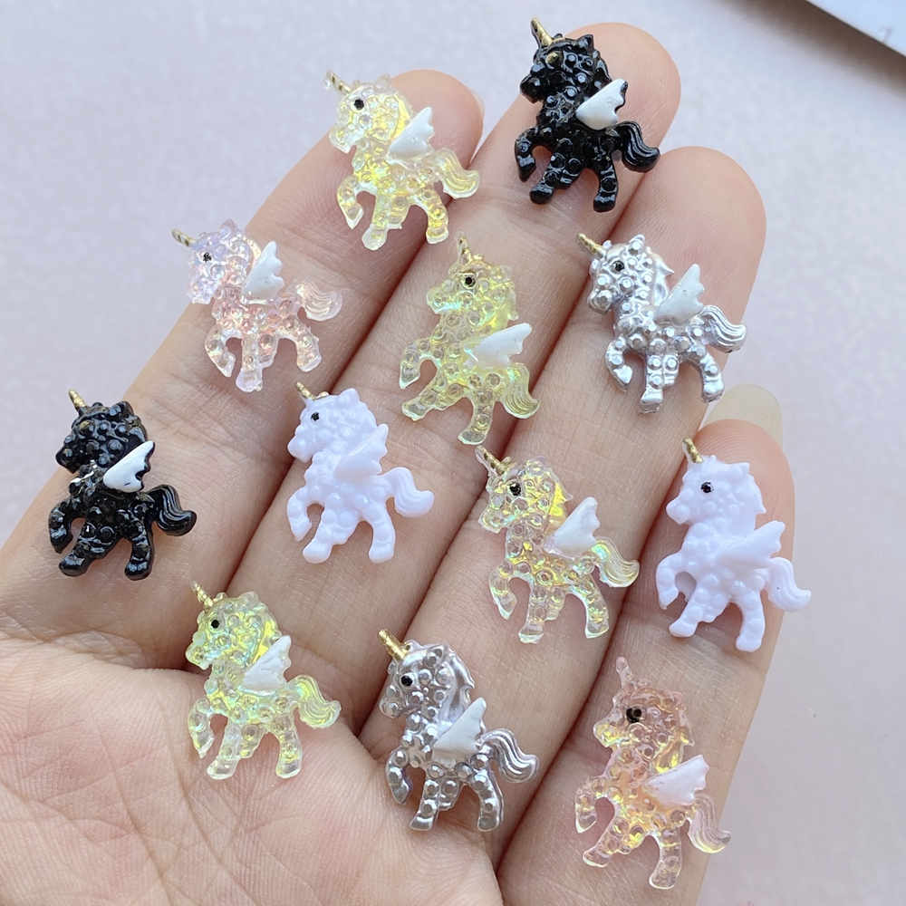 10Pcs Cute Mini Cartoon Unicor - огляд і ціна Resin Art Design For Wedding