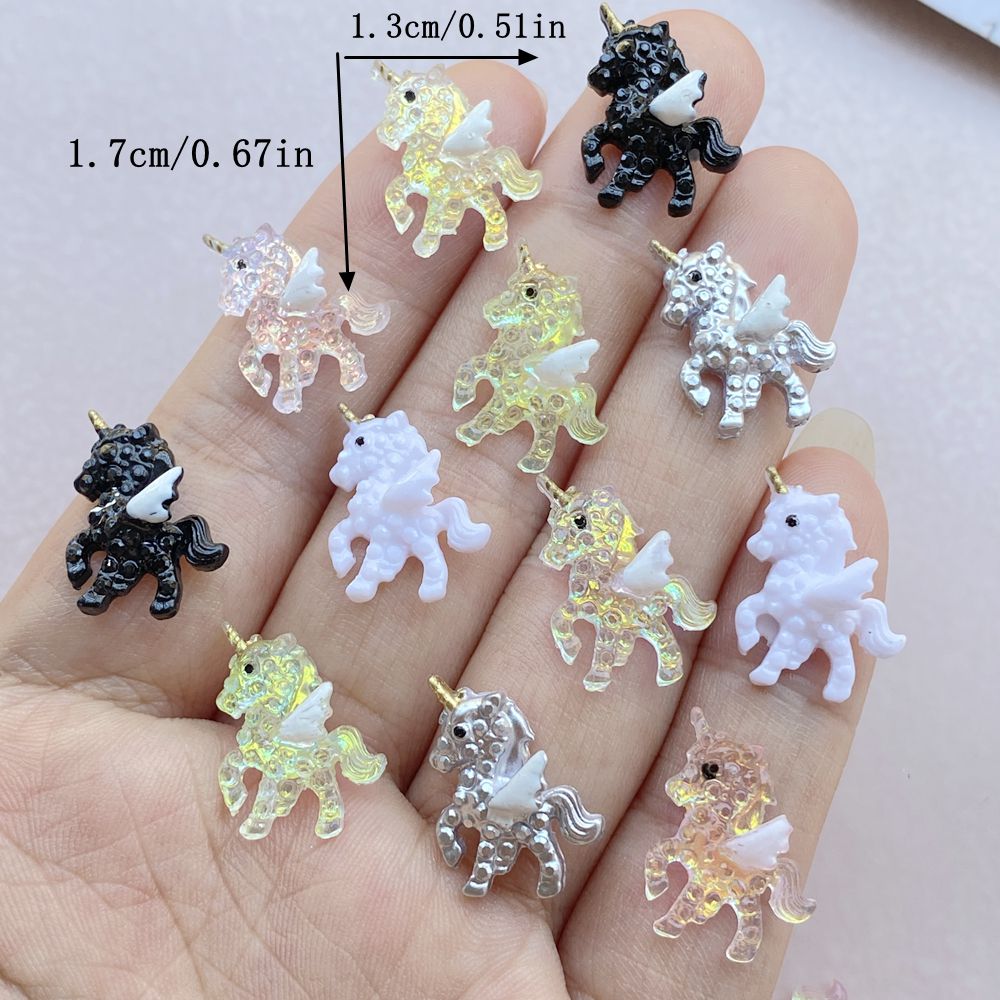10Pcs Cute Mini Cartoon Unicor - огляд і ціна Resin Art Design For Wedding