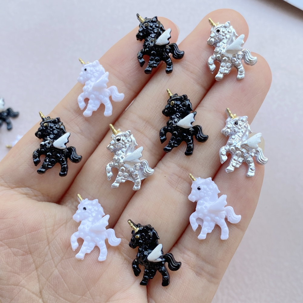 10Pcs Cute Mini Cartoon Unicor - огляд і ціна Resin Art Design For Wedding