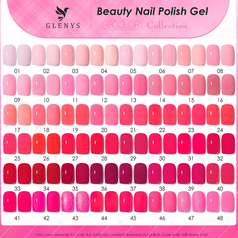 Glenys 48 Color nail polish Ge - огляд і ціна Resin Art Learning