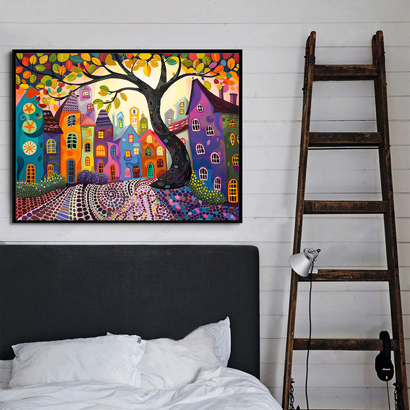 Frameless,Night View 5D Diamon - огляд і ціна Resin Art On Wall