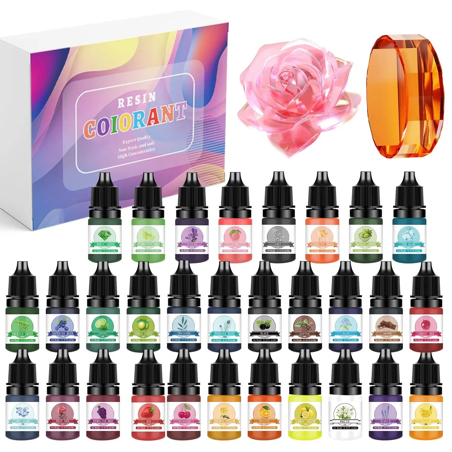 30Colors 5ml Epoxy Resin Pigme - огляд і ціна Resin Art Jewellery