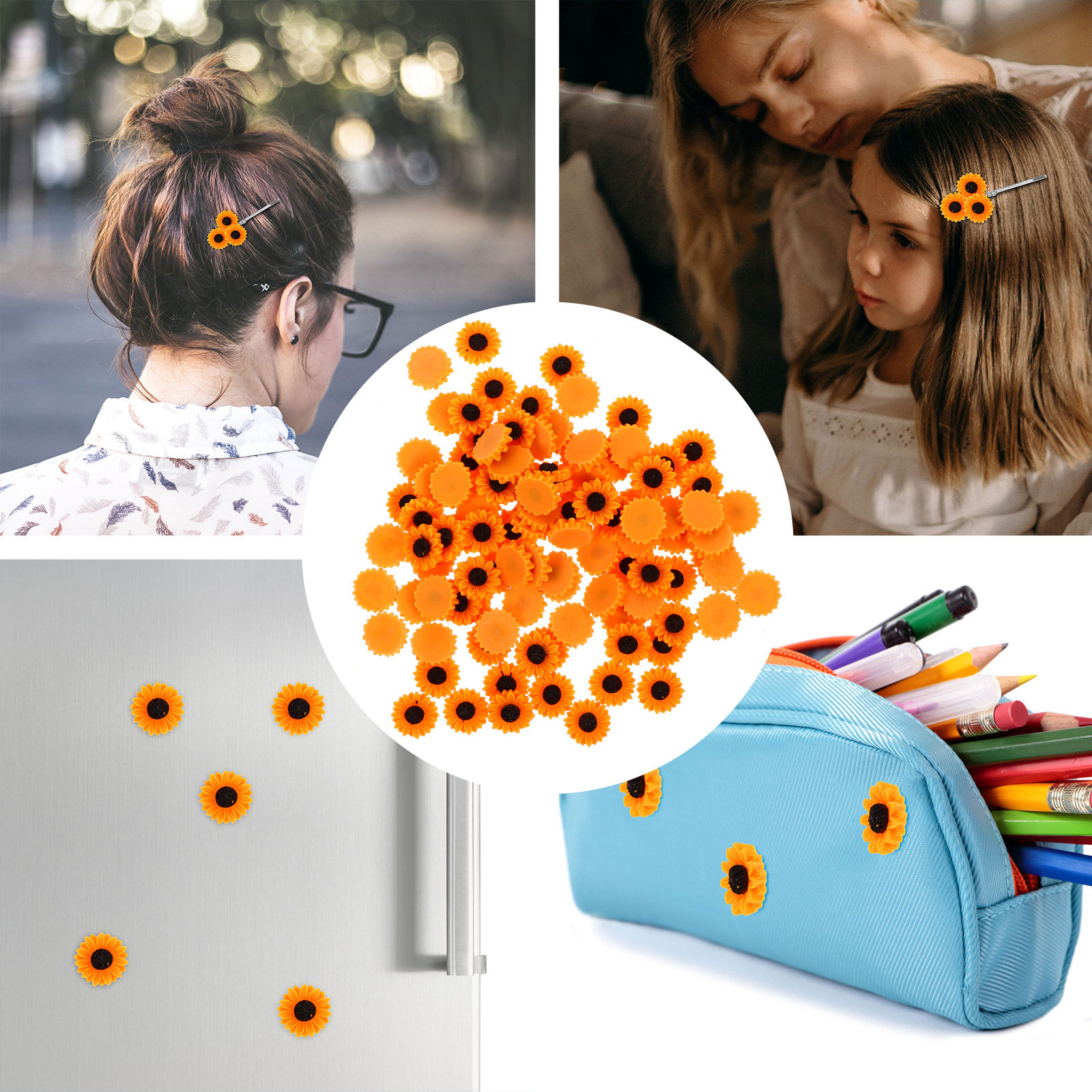 100Pcs Resin Daisy Flower Char - огляд і ціна Resin Art Case