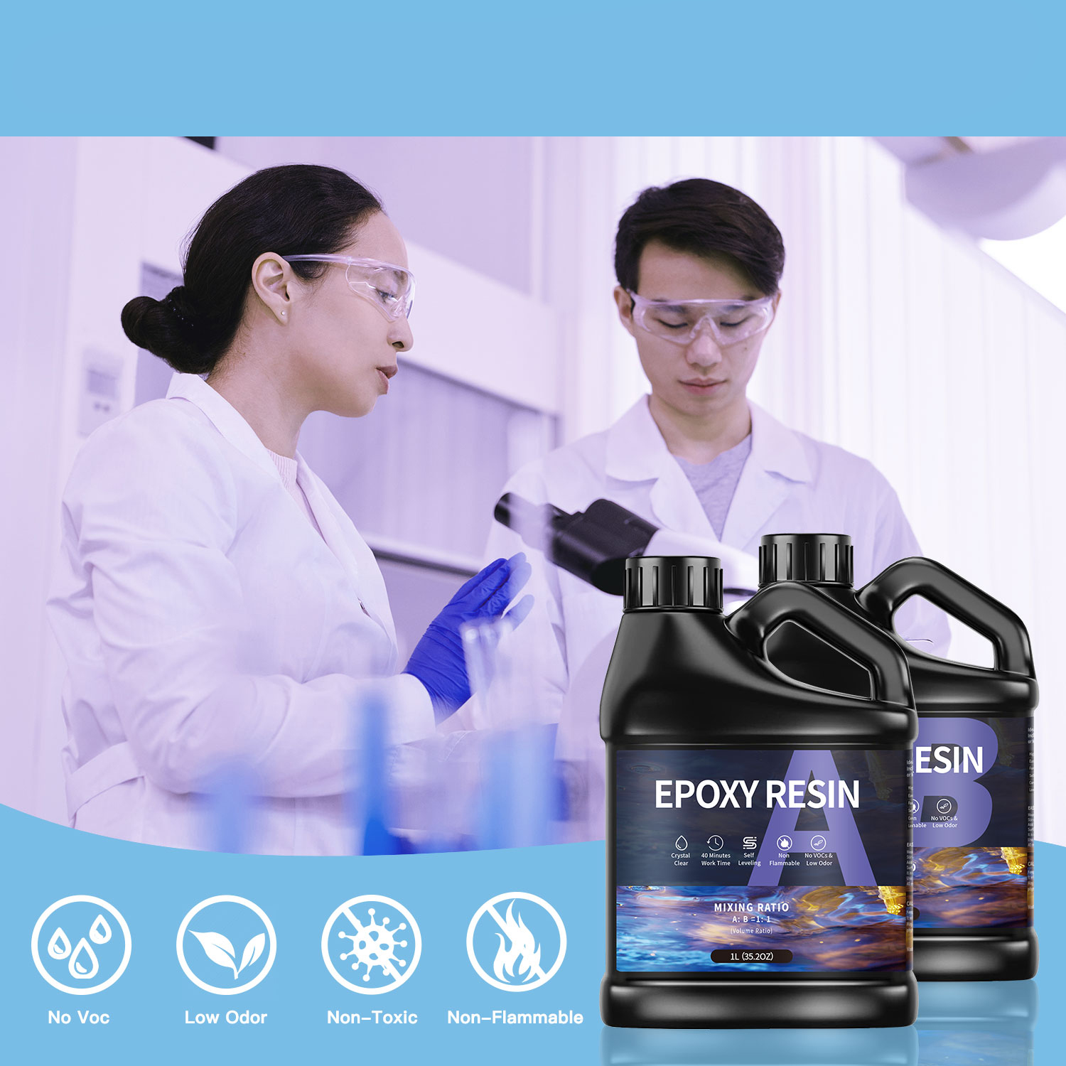 500g/1000g  AB Epoxy Resin Glu - огляд і ціна Epoxy Resin Ab
