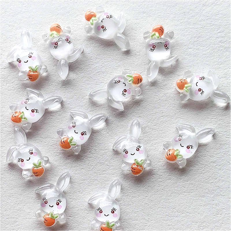 50/100pcs Mini Transparent Rab - огляд і ціна Resin Art Earrings Material
