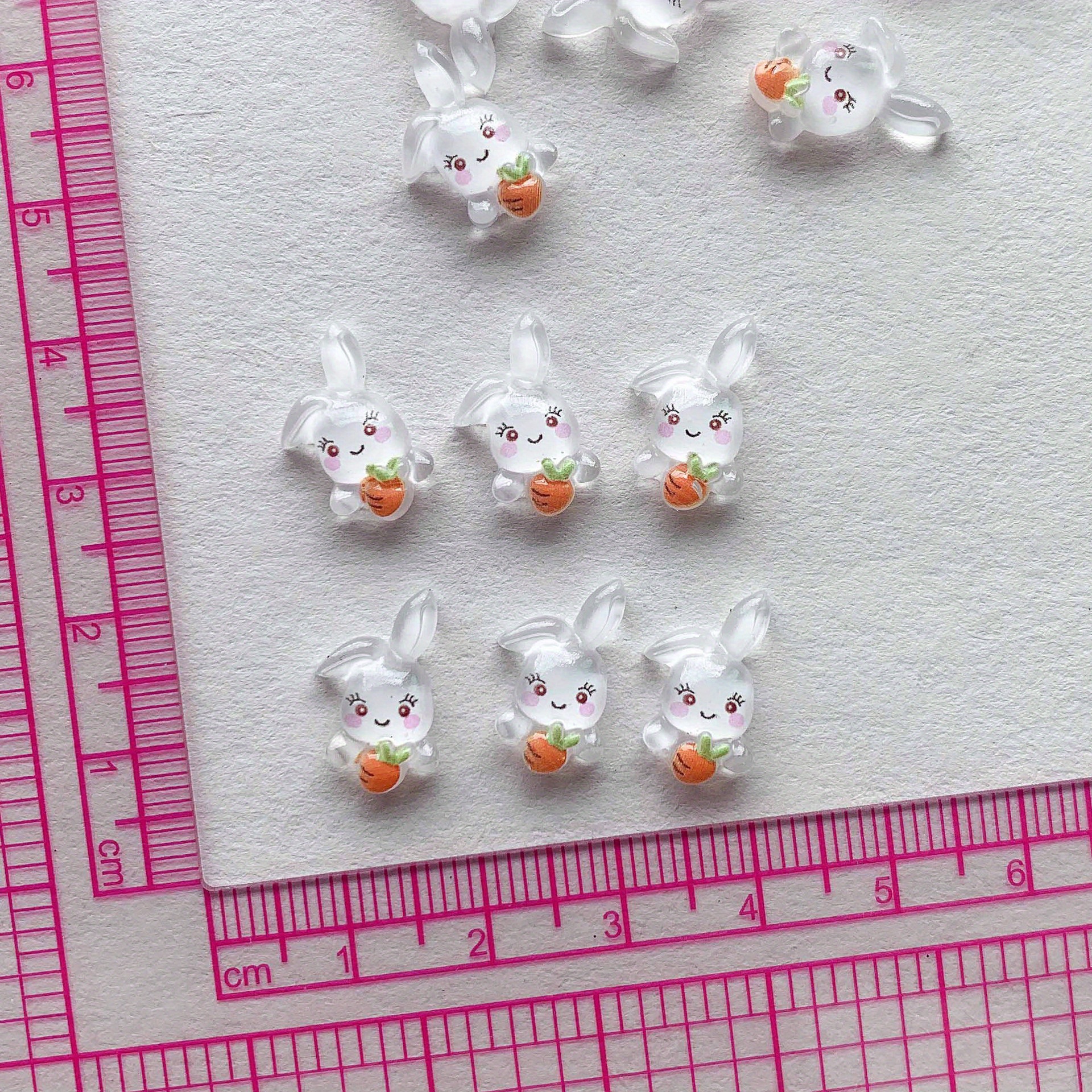 50/100pcs Mini Transparent Rab - огляд і ціна Resin Art Earrings Material