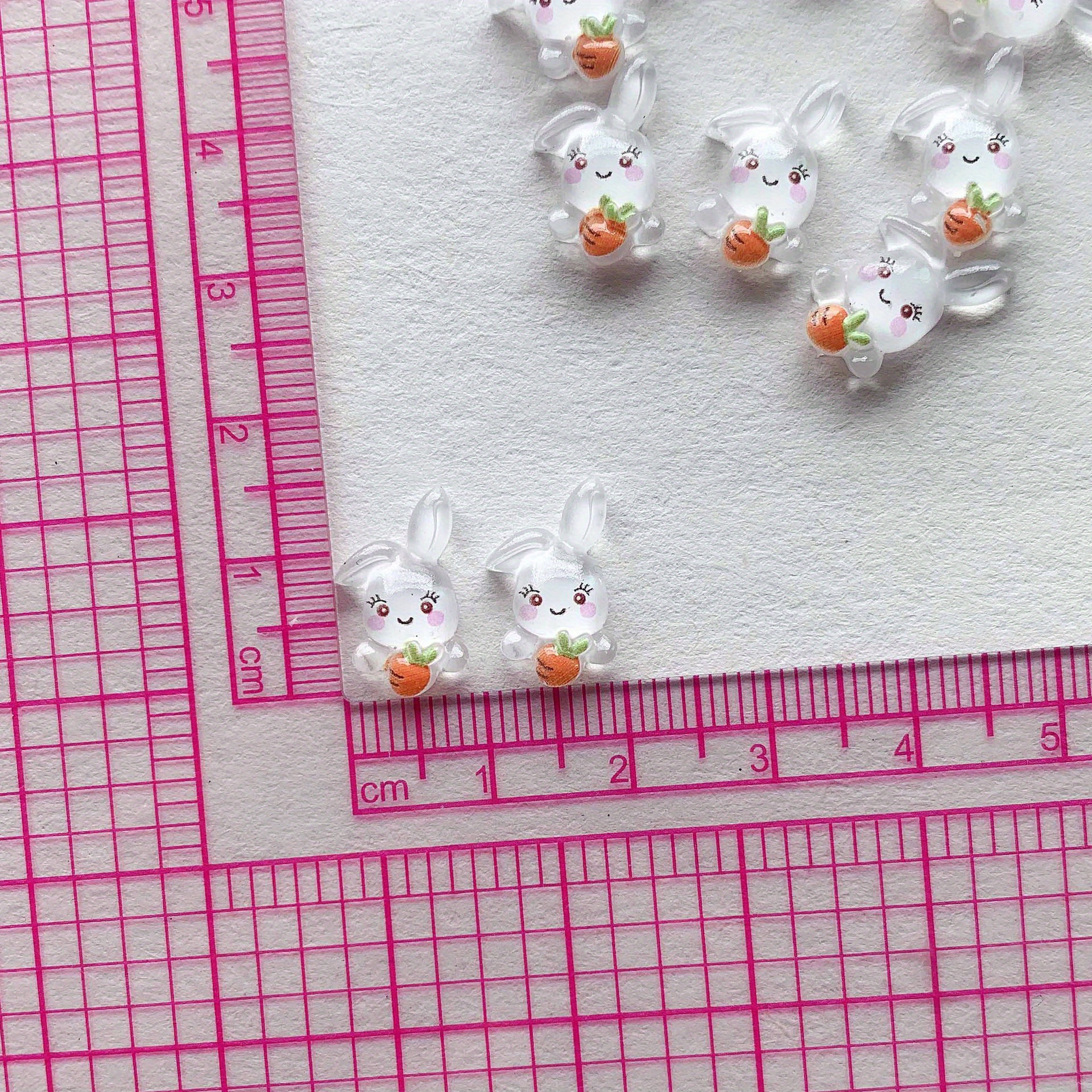 50/100pcs Mini Transparent Rab - огляд і ціна Resin Art Earrings Material