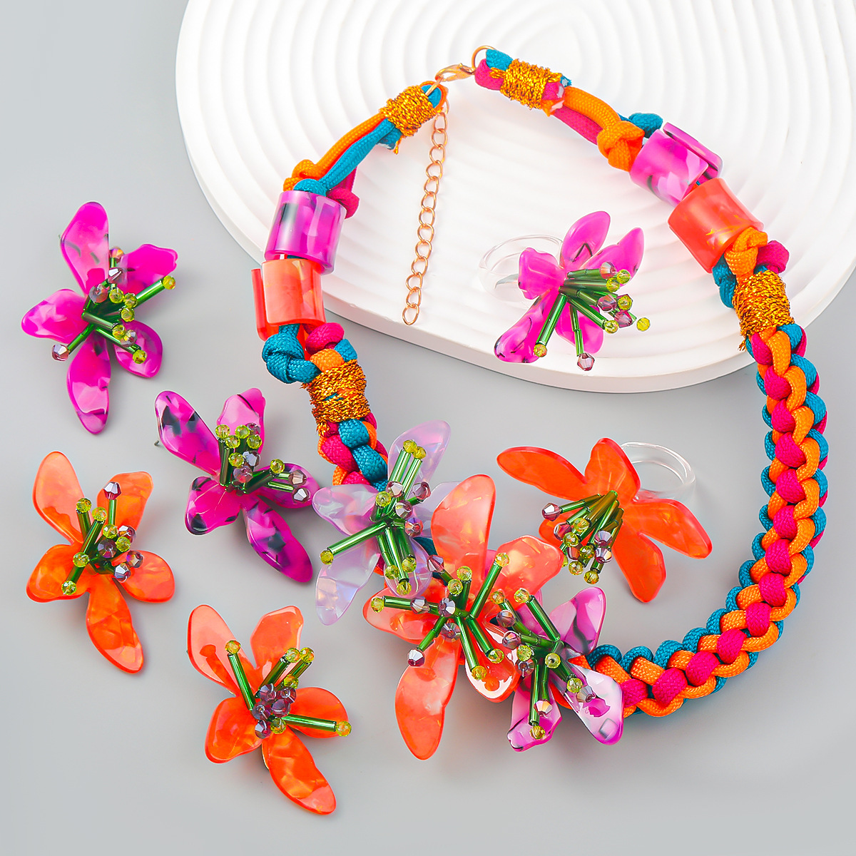 New resin glass tube braided e - огляд і ціна Resin Art Necklace