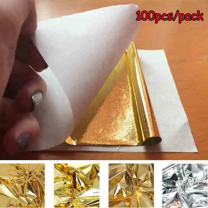 100/300Pcs Sheets Pure 24K Gol - огляд і ціна Gold Leaf Foil