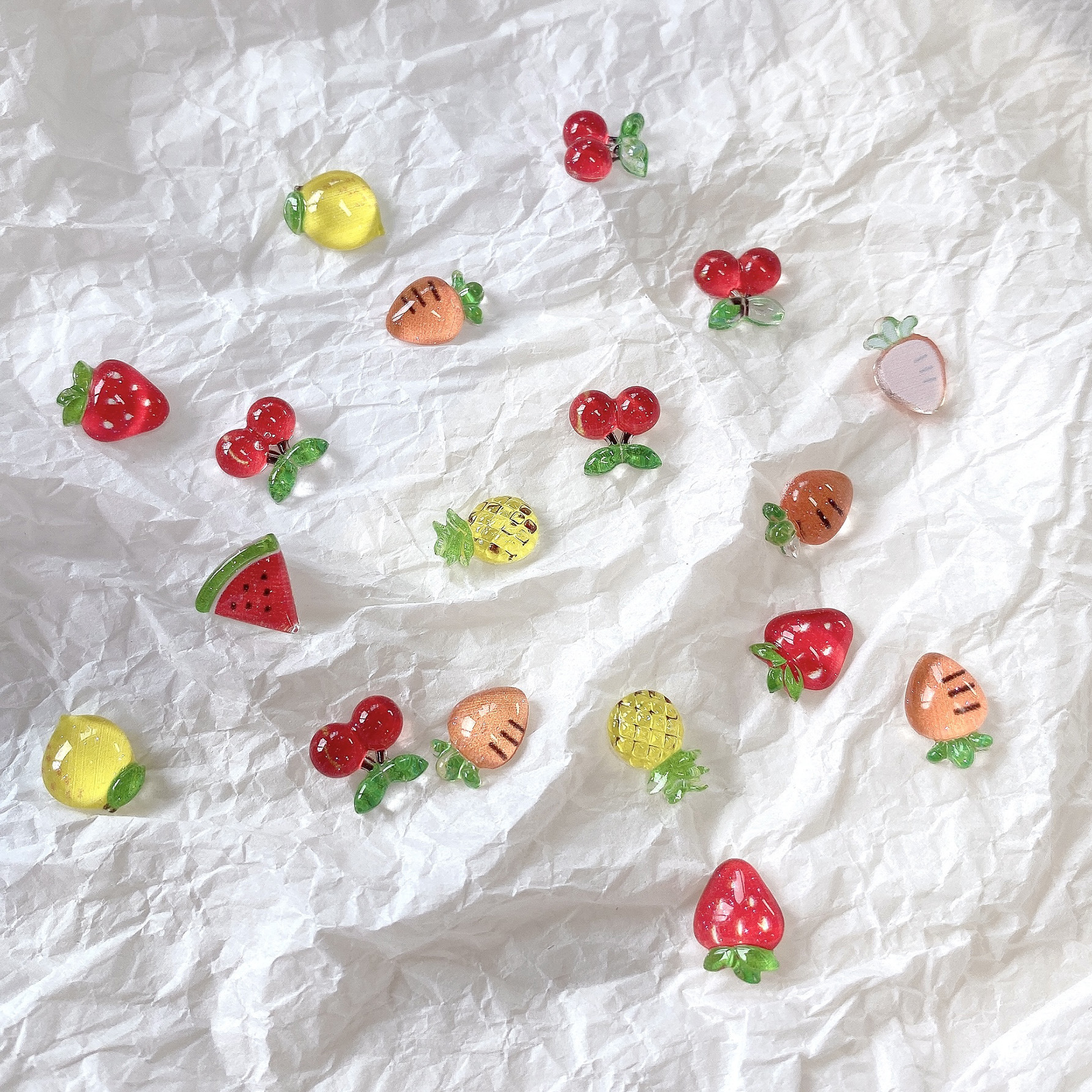 50pcs Resin Summer Fruit Carto - огляд і ціна Resin Art Earrings Material