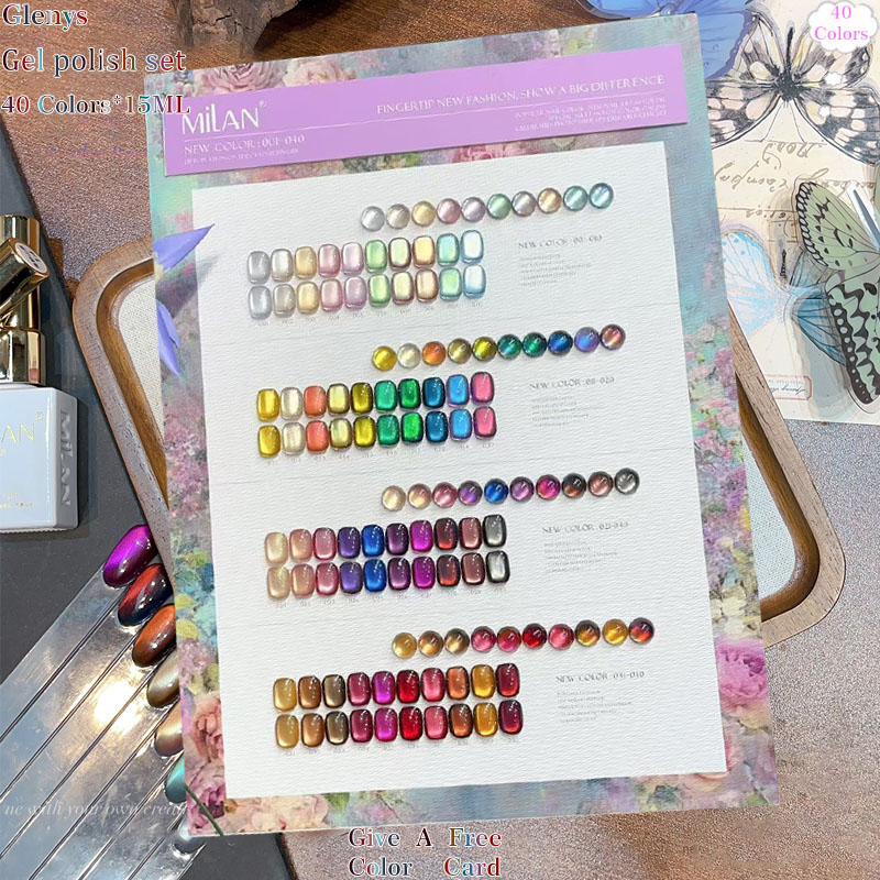 Glenys 40 color cat's eye nail - огляд і ціна Resin Art Learning