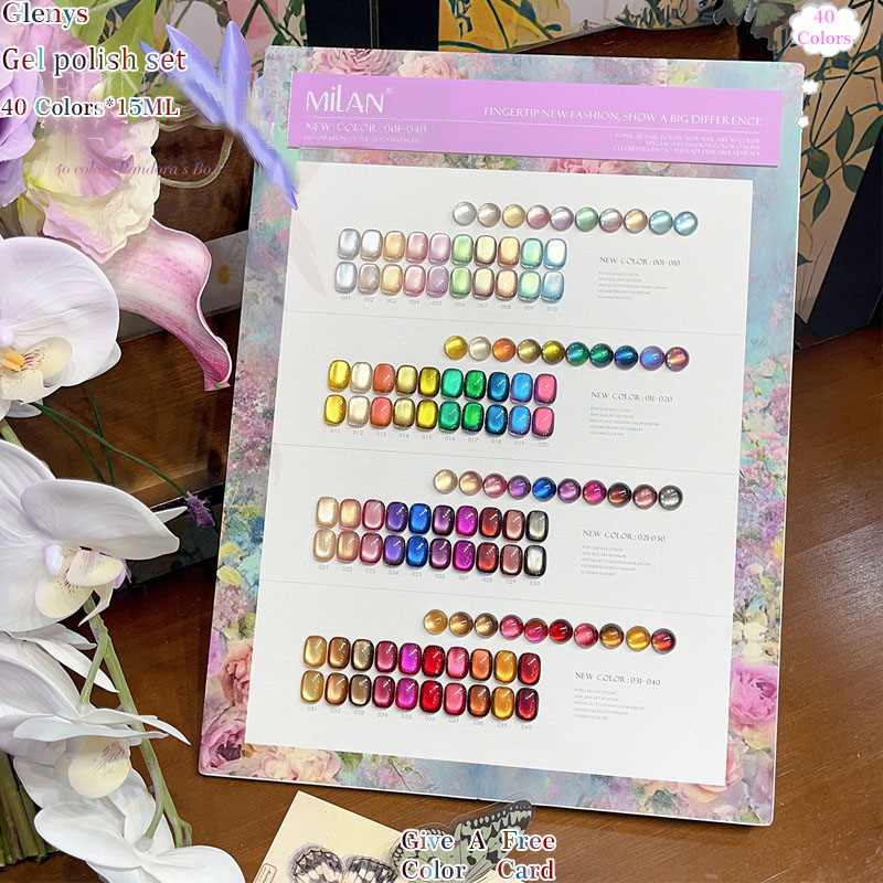 Glenys 40 color cat's eye nail - огляд і ціна Resin Art Learning